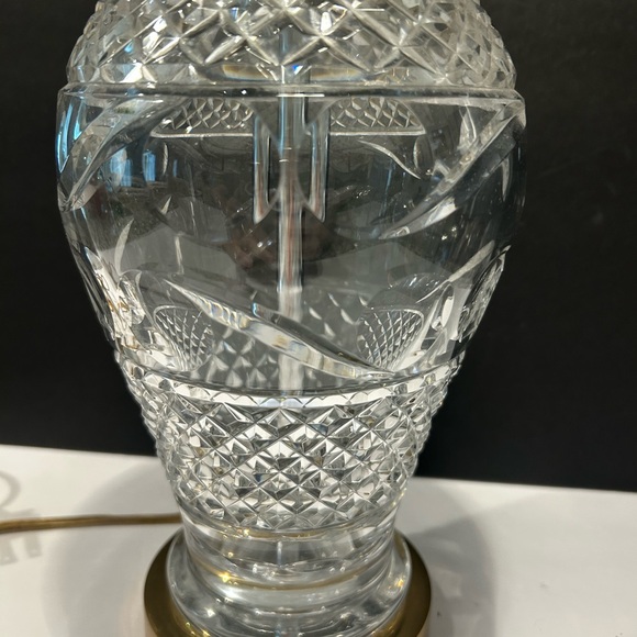 Rare Waterford Fine Crystal Hand-cut Signed Table Lamp 18” - Picture 2 of 15